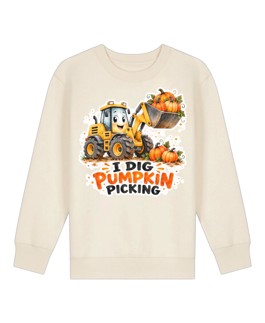 I Dig Pumpkin Picking Sweatshirt Oat
